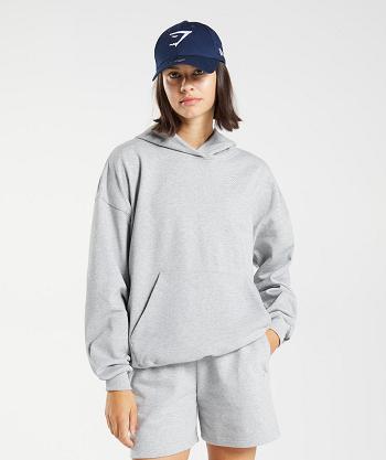 Women's Gymshark Rest Day Sweats Hoodie Light Grey | NZ_4315DFM