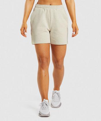 Women's Gymshark Rest Day Sweats Shorts Brown | NZ_4646YXF