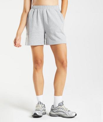 Women's Gymshark Rest Day Sweats Shorts Light Grey | NZ_4662XYU