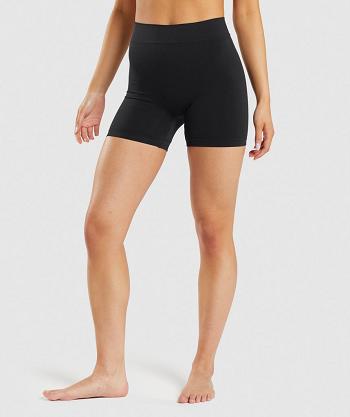 Women's Gymshark Seamless Boxer Black | NZ_3931KOR