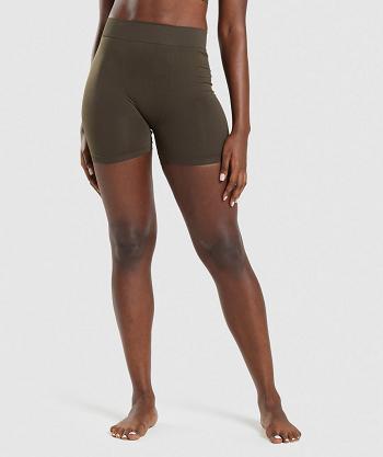 Women's Gymshark Seamless Boxer Brown | NZ_3930JPQ