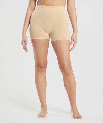 Women's Gymshark Seamless Boxer Light Brown | NZ_3932LIS