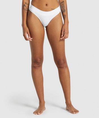 Women's Gymshark Seamless Thong White | NZ_3912MQZ
