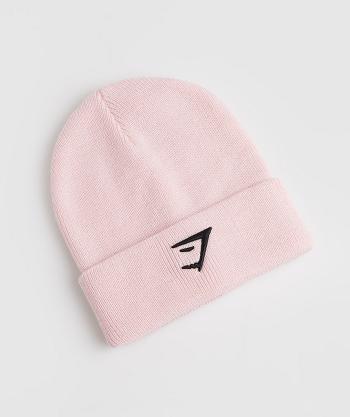 Women's Gymshark Sharkhead Beanie Hats Pink | NZ_4956AHK