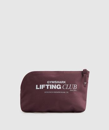 Women's Gymshark Social Club Cosmetic Bag Bags Pink Brown | NZ_5055JPQ