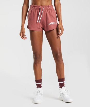 Women's Gymshark Social Club Shorts Rose Brown | NZ_4706DFM
