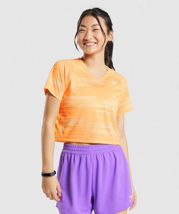 Women's Gymshark Sport Midi T Shirts Orange | NZ_4008KOR