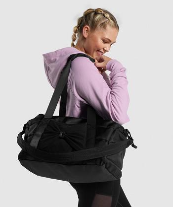 Women's Gymshark Studio Gym Bag Bags Black | NZ_5039LIS