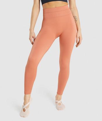 Women's Gymshark Studio Leggings Orange | NZ_4736KOR