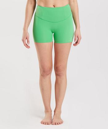 Women's Gymshark Studio Shorts Green | NZ_4606JPQ
