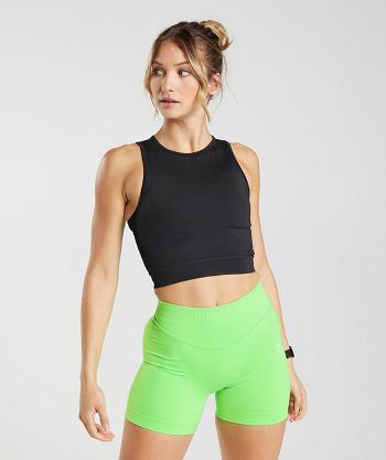 Women's Gymshark Sweat Seamless Midi Tanks Black | NZ_3951DFM