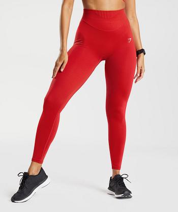 Women's Gymshark Sweat Seamless Sculpt Leggings Red | NZ_4760GSO