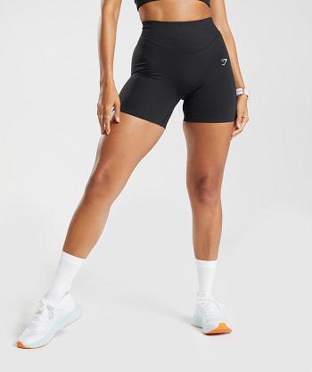 Women's Gymshark Sweat Seamless Sculpt Shorts Black | NZ_4589QMA