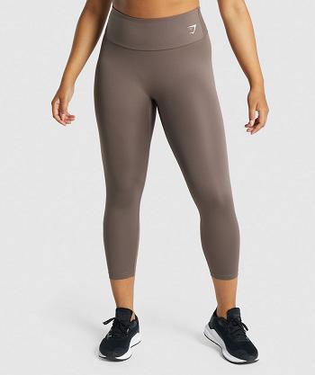 Women's Gymshark Training 7/8 Leggings Brown | NZ_4730SGL