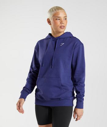 Women's Gymshark Training Boyfriend Hoodie Purple | NZ_4319JPQ