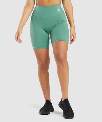 Women's Gymshark Training Cycling Shorts Green | NZ_4642WNB