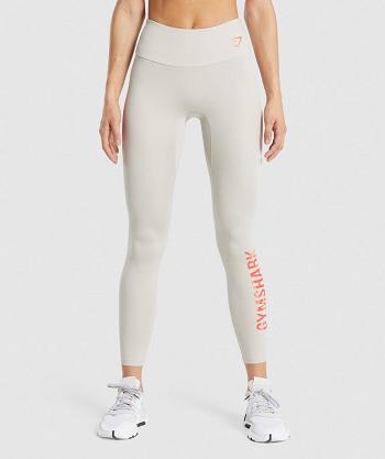 Women's Gymshark Training Graphic Leggings Grey | NZ_4772QMA