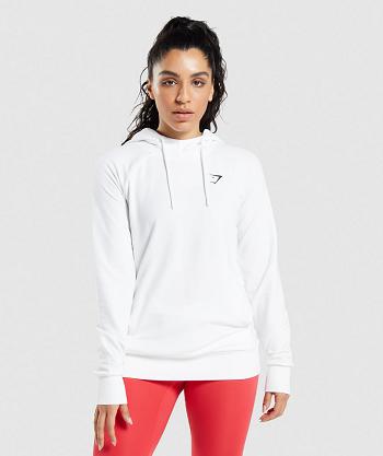 Women's Gymshark Training Hoodie White | NZ_4332RVD