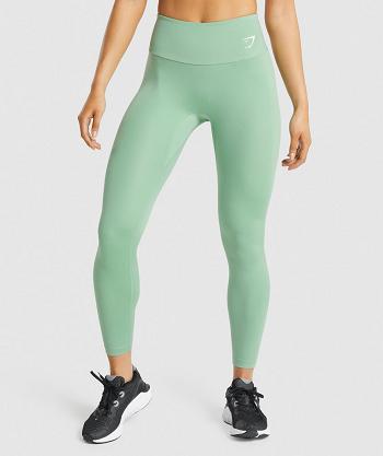 Women's Gymshark Training Leggings Green | NZ_4764LIS