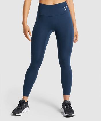 Women's Gymshark Training Leggings Navy | NZ_4812JPQ