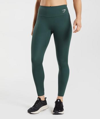 Women's Gymshark Training Leggings Obsidian Green | NZ_4845NWY