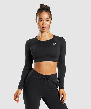 Women's Gymshark Training Long Sleeve Black | NZ_4279EBC