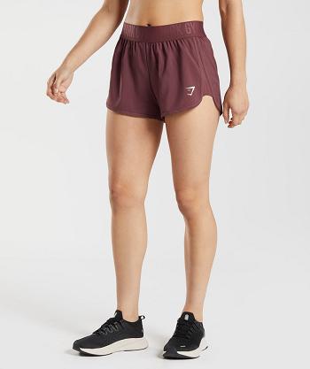 Women's Gymshark Training Loose Fit Shorts Pink Brown | NZ_4635XYU
