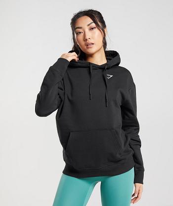 Women's Gymshark Training Oversized Hoodie Black | NZ_4327NWY
