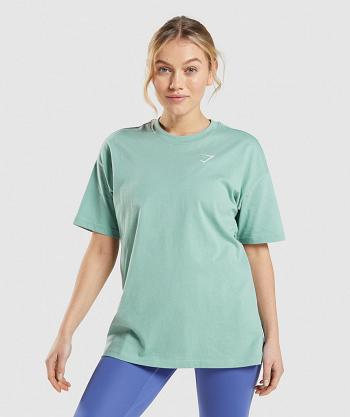 Women's Gymshark Training Oversized T Shirts Blue | NZ_4017QMA