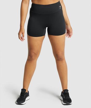 Women's Gymshark Training Shorts Black | NZ_4684KOR