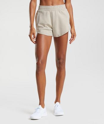 Women's Gymshark Training Sweat Shorts Grey | NZ_4685LIS