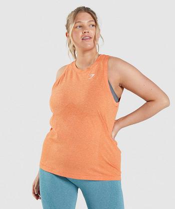 Women's Gymshark Vital Seamless 2.0 Light Tanks Apricot Orange | NZ_3939MQZ