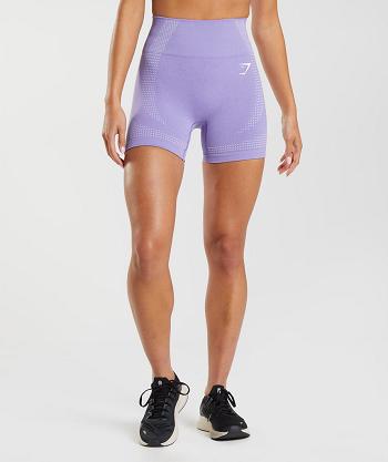 Women's Gymshark Vital Seamless 2.0 Shorts Purple | NZ_4699UZG