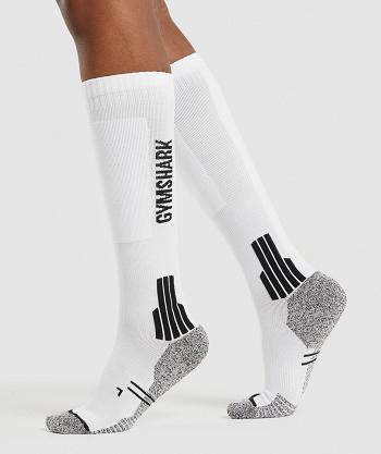 Women's Gymshark Weightlifting Socks White | NZ_4918VRW