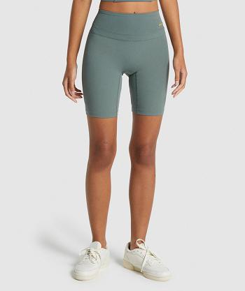 Women's Gymshark Whitney Cycling Shorts Light Green | NZ_4578HAP