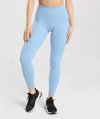 Women's Gymshark Whitney Mesh Leggings Blue | NZ_4743NWY