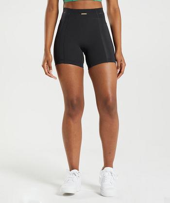 Women's Gymshark Whitney Mesh Shorts Black | NZ_4623HAP