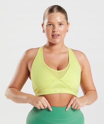 Women's Gymshark Whitney Mesh Sports Bra Green | NZ_4054SGL