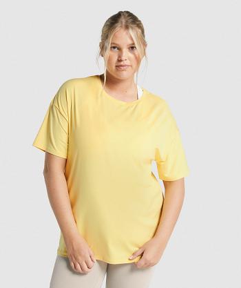 Women's Gymshark Whitney Oversized T Shirts Yellow | NZ_4029SGL